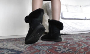 Help! Extremely Smelly Feet From Fur Boots! Feet Have To Sniff And Cum Lady Victoria Valente