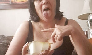 Milf Tasting With Her Tongue